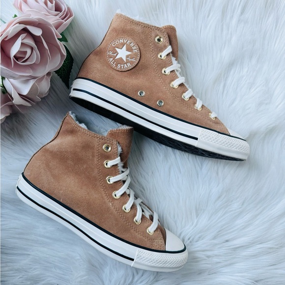 Converse Shoes - Converse Suede Fur Lined High Top Sneakers